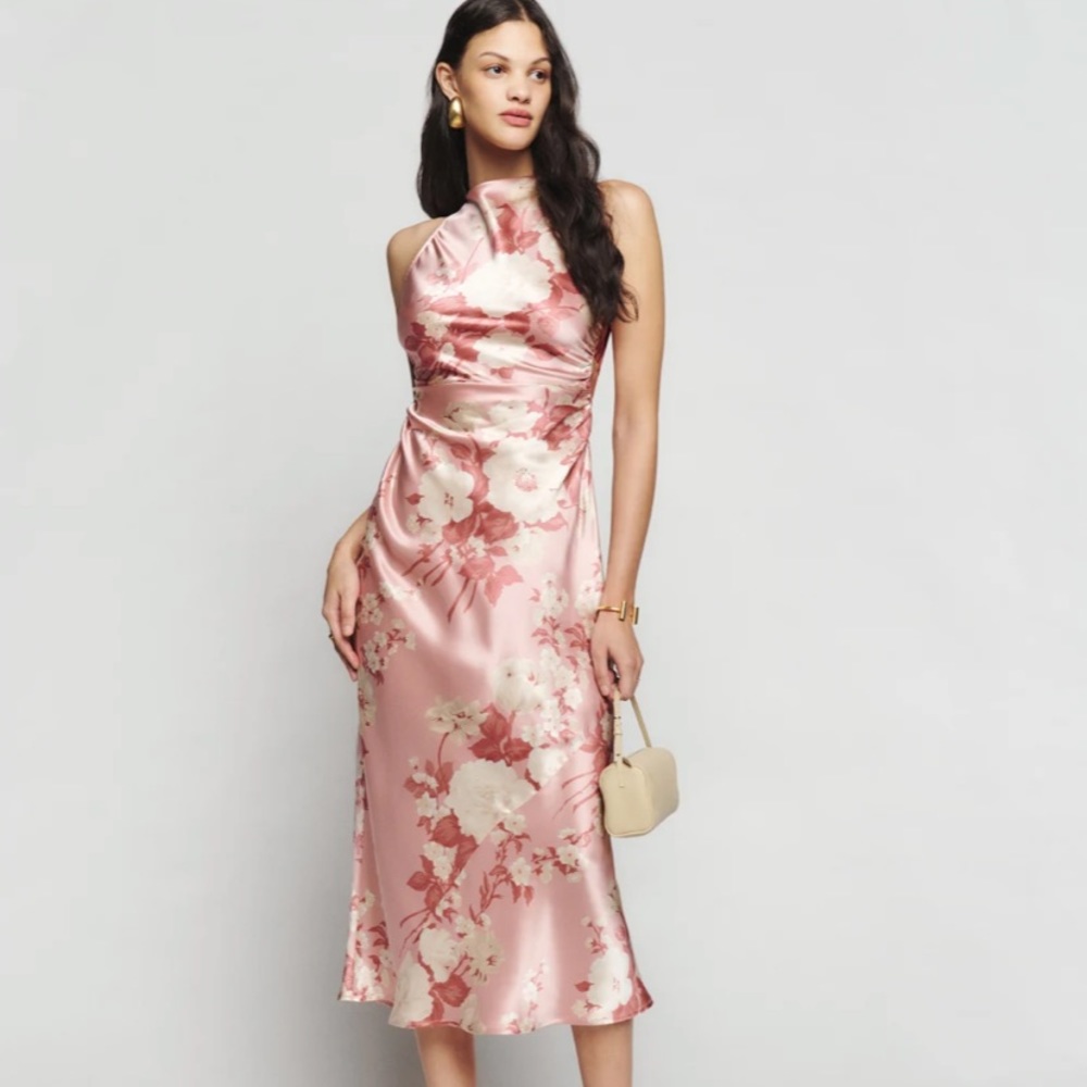Reformation Casette Silk Dress Size 2